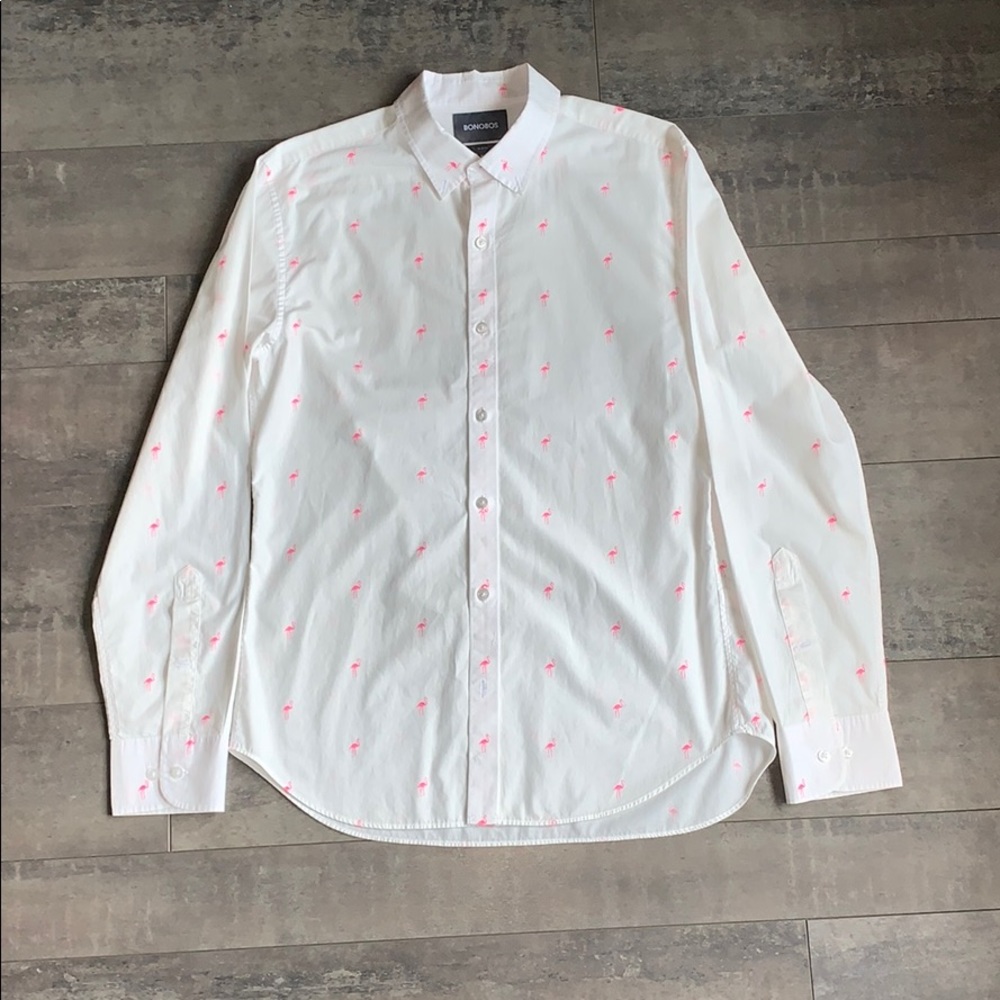 Bonobos White Flamingo Button Down